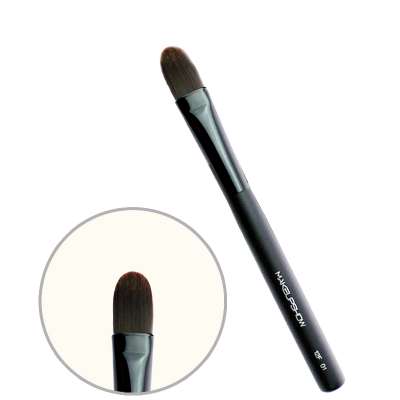 Factory price 12F01 medium-size Synthetic hair (Korean nylon hair) Foundation Brush with wooden handle